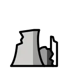 Nuclear Power Plant Ruin SVG Icon